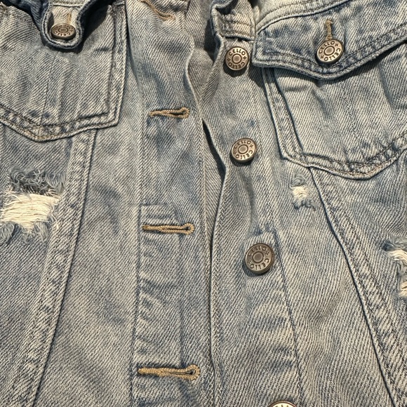 Cello Light Blue Denim Fabric jacket cropped - Picture 6 of 11